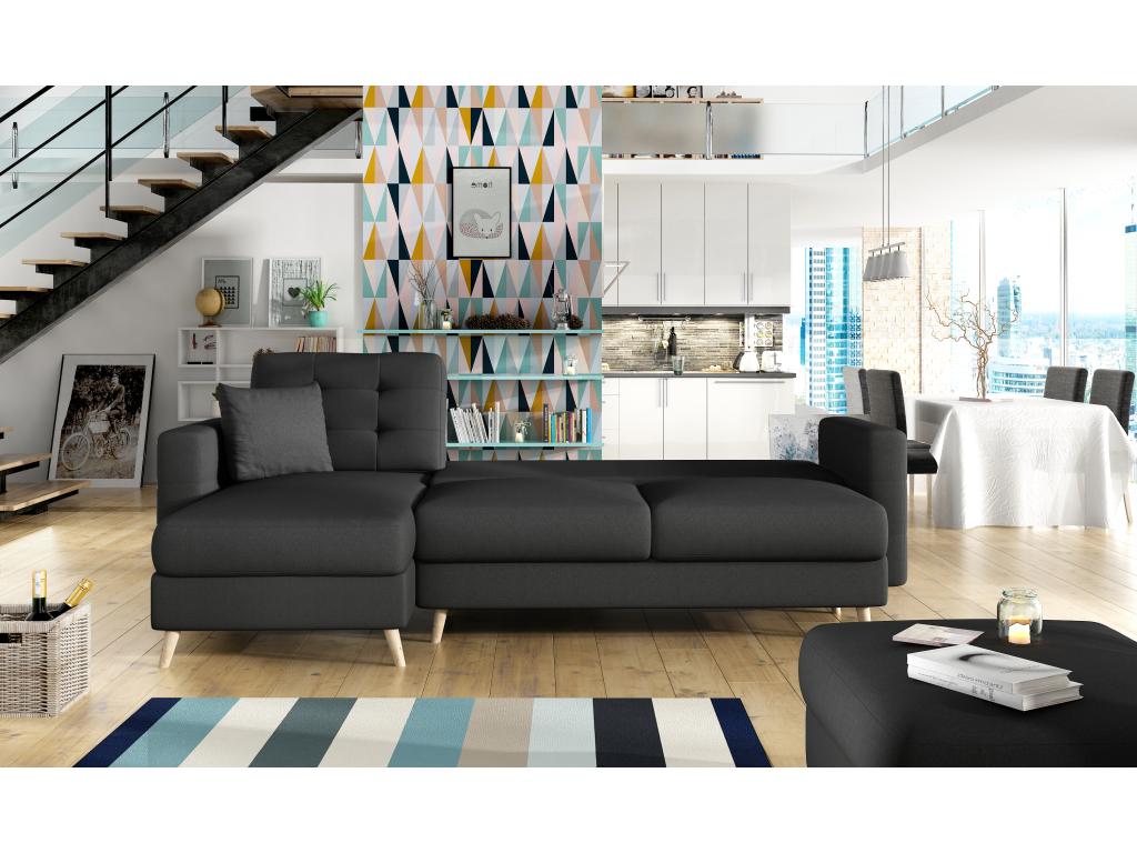 Vertchez 250cm Reversible and Convertible Corner Sofa in Light Beige Fabric