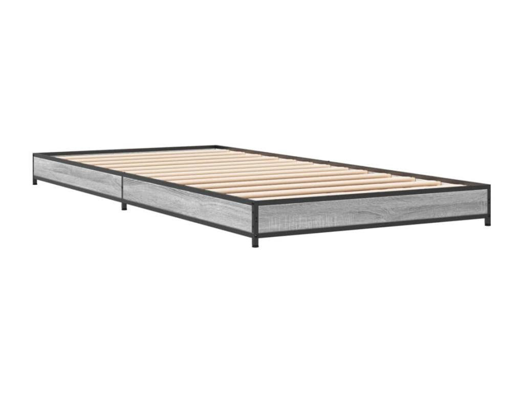 Vertchez grey bed frame without mattress, 90x200 cm