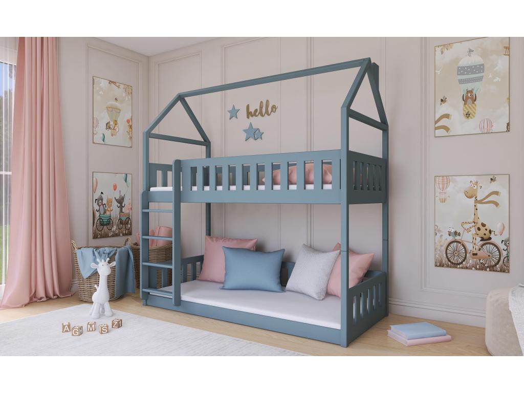 Vertchez HB005 Cabin Bed 90x200 cm Grey