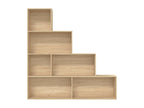 Green Oak Bookshelf/Room Divider from Engineered Wood