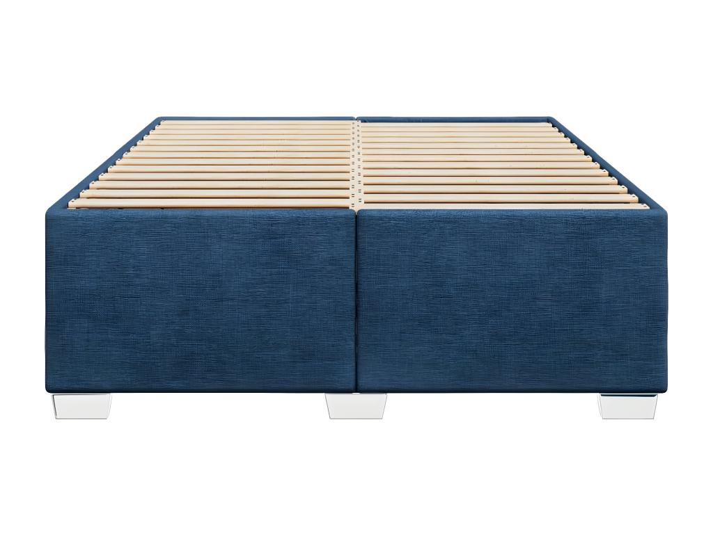Bed frame Blue 140x190 cm Fabric