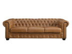 Vertchez 4-seater sofa in premium buffalo leather - Vintage Caramel