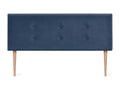 Vertchez Aqualine fabric headboard with 2 buttons, 160x105cm, with legs, for 150/160cm beds - Blue