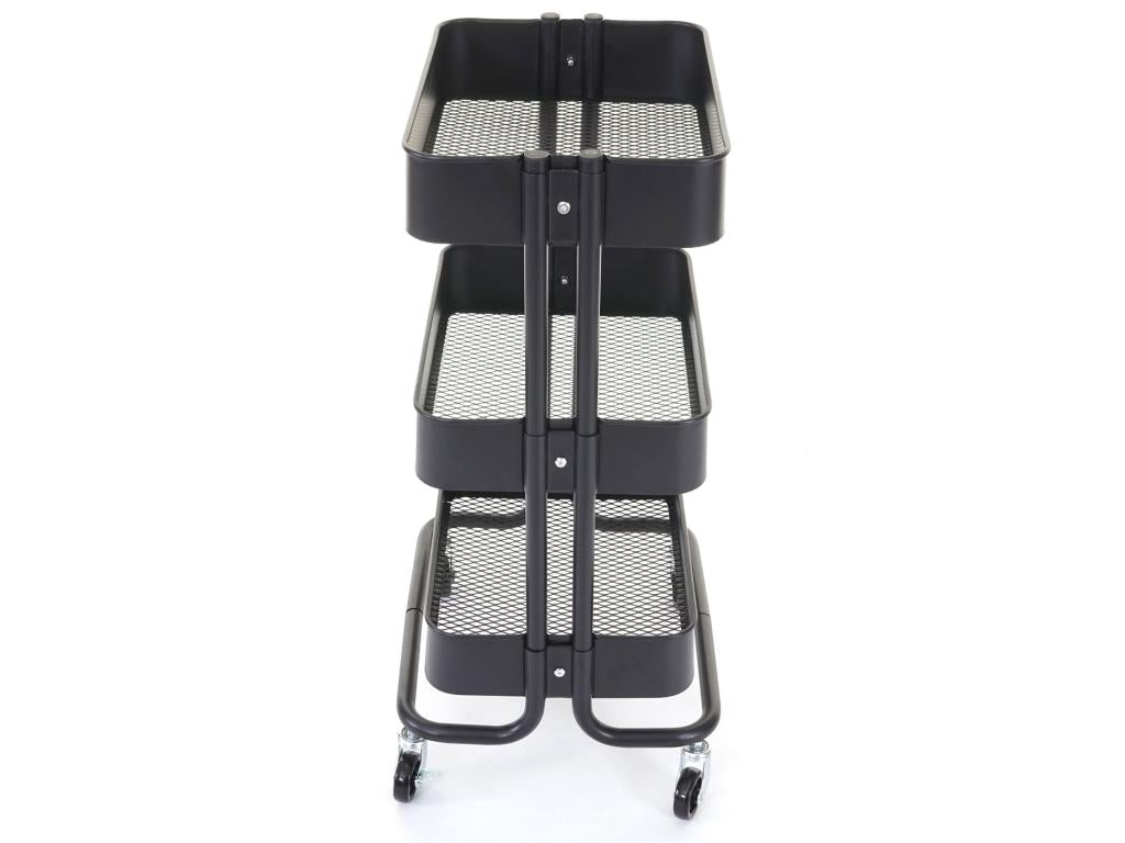 Vertchez-C64 metal kitchen trolley 79x44x35cm - black