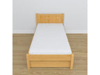 Single wooden bed - with drawer N02 Natural Pine 90x180