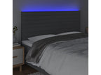 Dark Grey LED Headboard 180x5x118/128 cm Fabric
