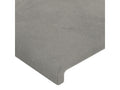 Light Grey LED Headboard 183x16x118/128 cm Velvet