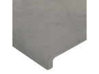 Light Grey LED Headboard 183x16x118/128 cm Velvet