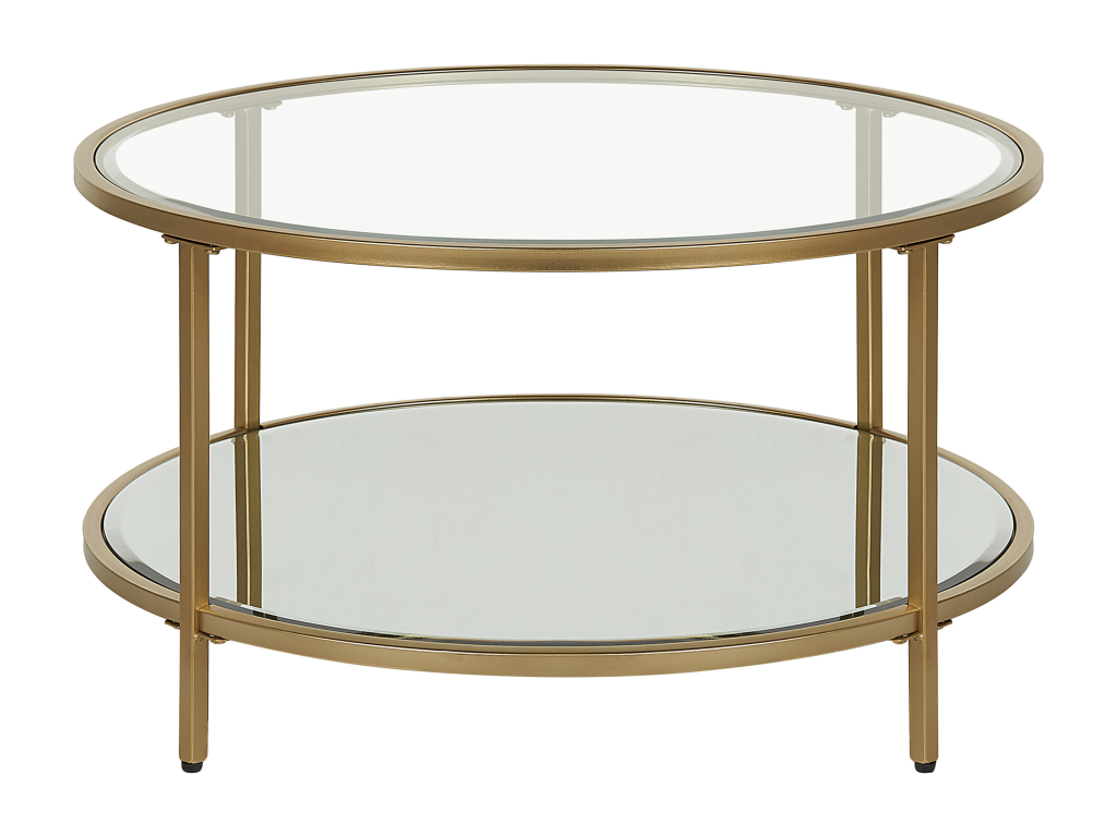 Vertchez coffee table with gold mirror effect