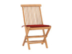 Folding outdoor dining set with cushions, 3 pieces, teak, 41
