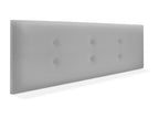 Vertchez Faux Leather Headboard with 2 Buttons 160x50cm for 150/160cm Beds - Light Grey