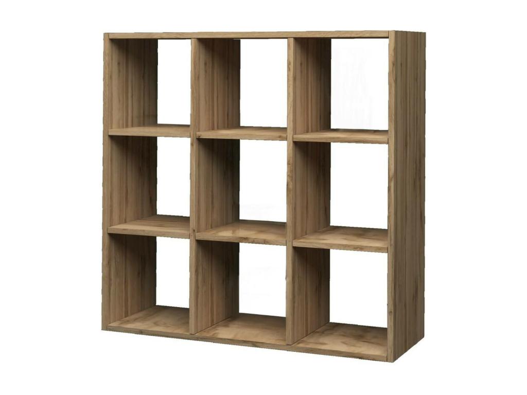 Vertchez Bookshelf, Office Bookcase, Made in Italy, Oak, 90x25x90 cm