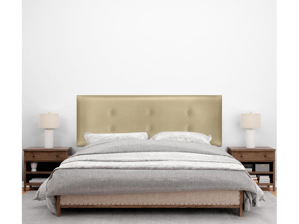 Vertchez Faux Leather Headboard with 2 Buttons 160x105cm with Legs for 150/160 Beds - Champagne