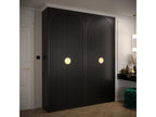 Vertchez Ryfel 1 236.7/200/47 4-Door Hinged Wardrobe, Black