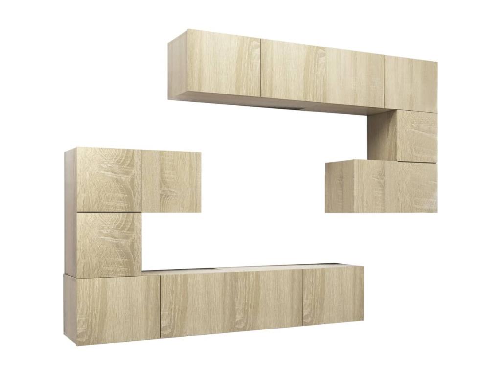 Brown wooden wardrobe furniture set 80x30x30 cm 02 0025304