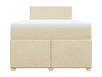 Bed base in Vertchez with cream mattress 120x190 cm fabric