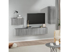 Vertchez 4-Piece TV Furniture Set, Grey Engineered Wood