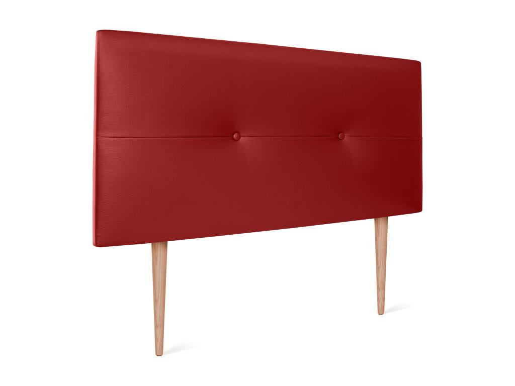 Vertchez Faux Leather Headboard with Buttons 110x105cm with Legs for 105cm Beds - Red
