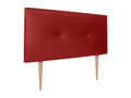 Vertchez Faux Leather Headboard with Buttons 110x105cm with Legs for 105cm Beds - Red
