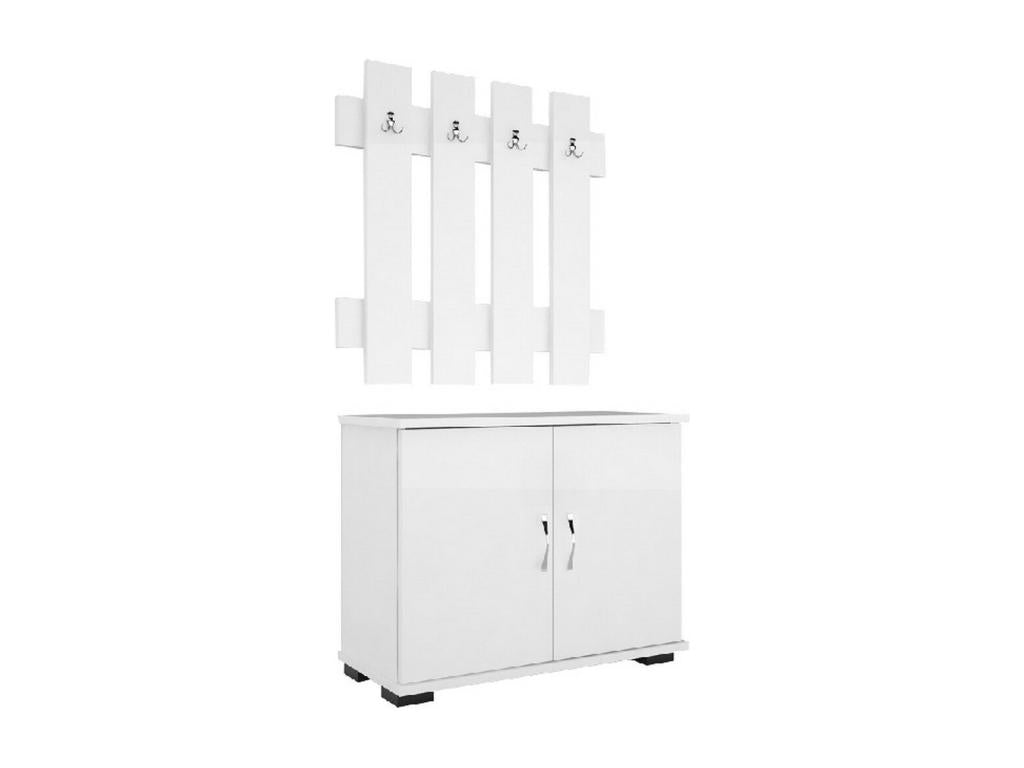Vertchez White Hallway Furniture 72x35x129 cm Vertchez