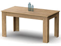 Extendable dining table in chipboard and melamine, golden oak finish - Length 140-195 x Depth 80 x Height 77 cm