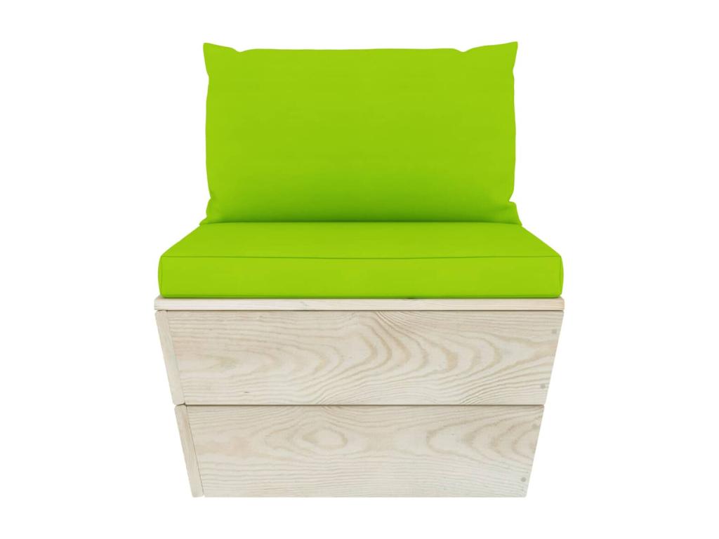 10-piece pallet garden furniture set with cushions, impregnated spruce, 16