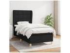 Bed base in Vertchez with black mattress 100x200 fabric