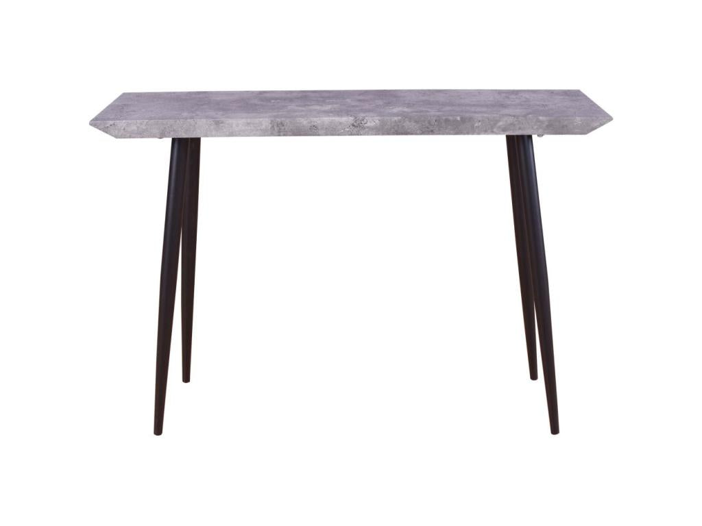 Concrete-effect steel and MDF console table from Vertchez in black and grey