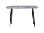 Concrete-effect steel and MDF console table from Vertchez in black and grey
