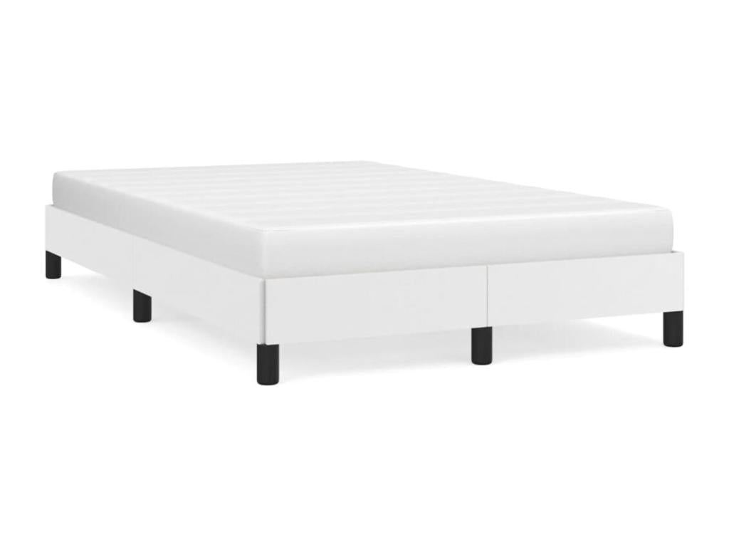 White bed frame 120x200 cm Faux leather