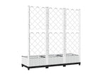 Planter with trellis, white, 120x40x121.5 cm, PP