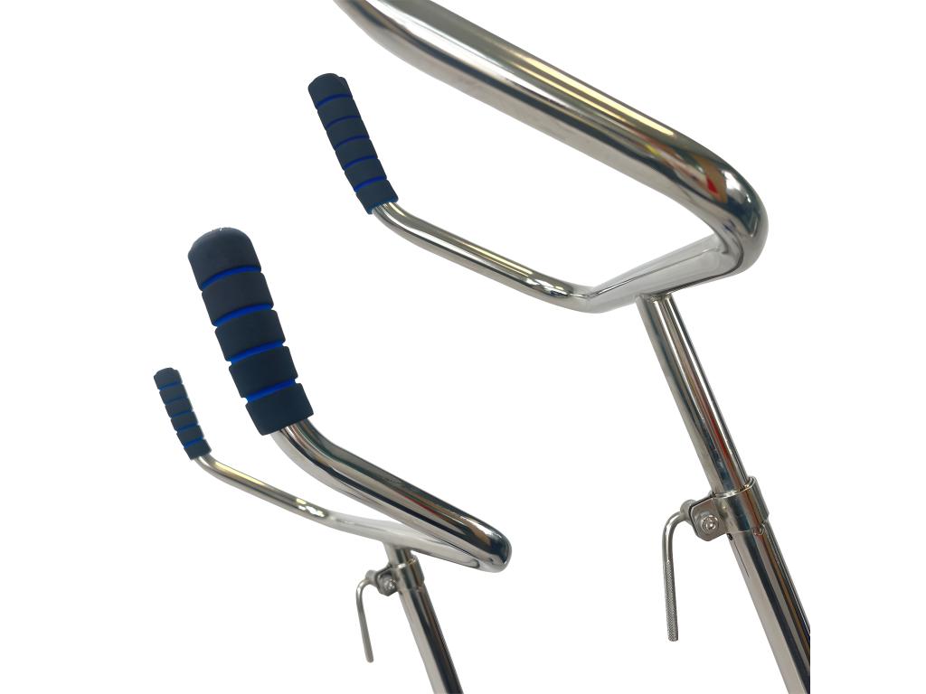 Vertchez - Stainless steel AquaBike - Lightweight pool bike - Adjustable height - Depth 1.10m to 1.20m