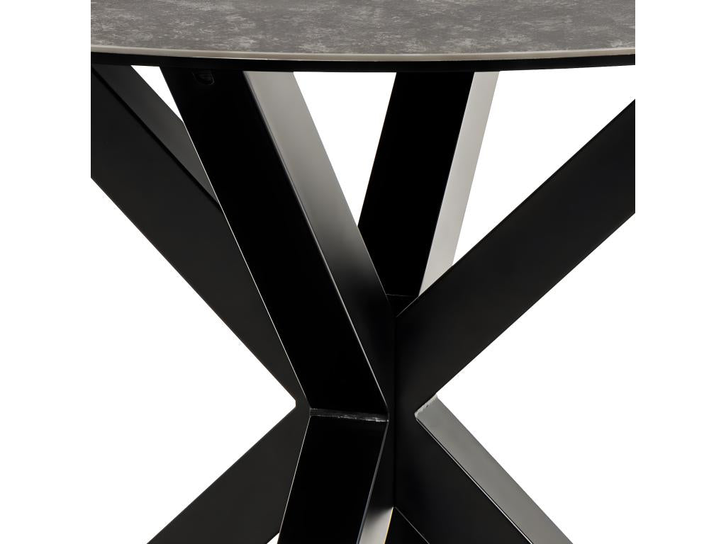 Vertchez dining table 119 cm black ceramic.