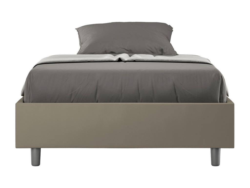 Vertchez 140x200 Upholstered Storage Bed in Cappuccino Faux Leather