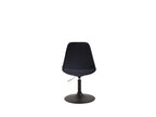 Dining chair - Velvet / Metal - Black - Vertchez