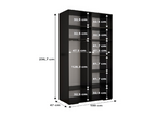 Vertchez Ryfel 1 236.7/200/47 4-Door Hinged Wardrobe, Black