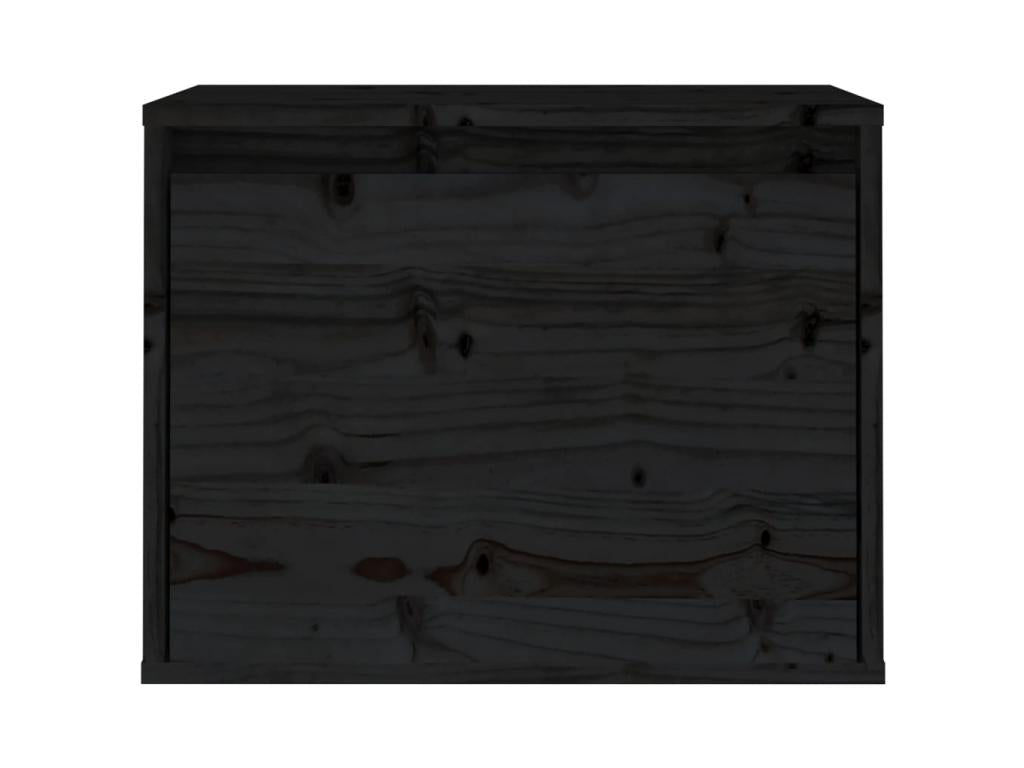 Black wall cabinet 45x30x35 Solid pine wood