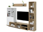 Living room set in Nordic oak and white Arctic color