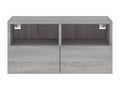 Vertchez wall-mounted TV unit, grey, 60x30x30 cm, engineered wood