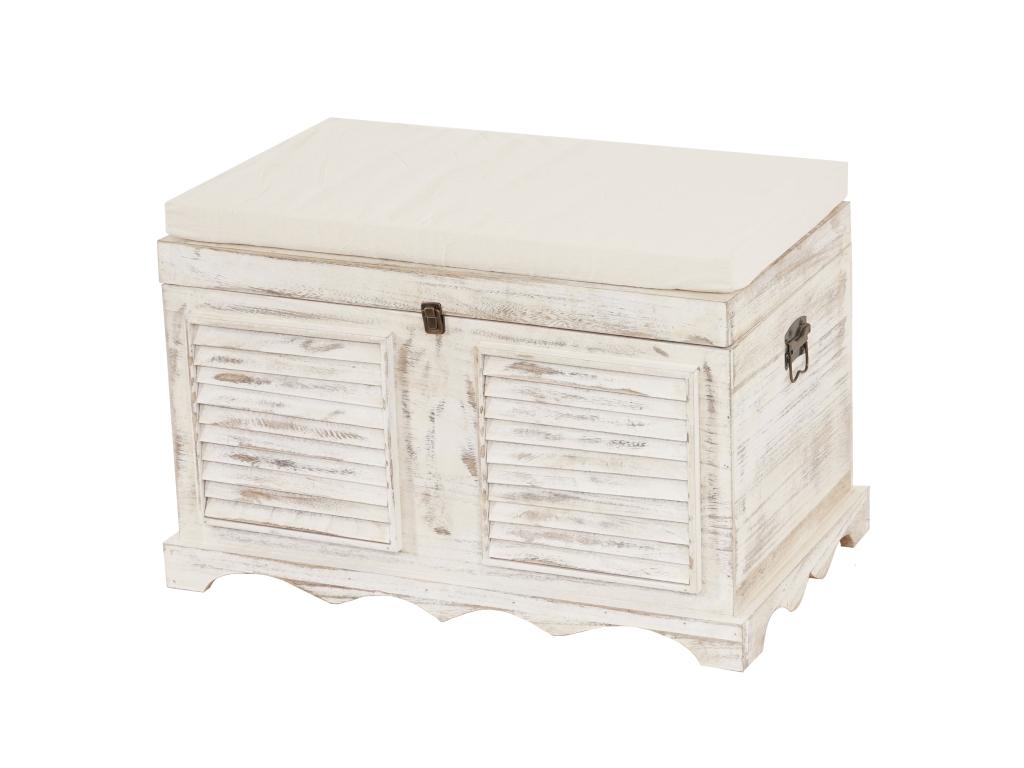 White wooden chest H356