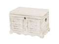 White wooden chest H356