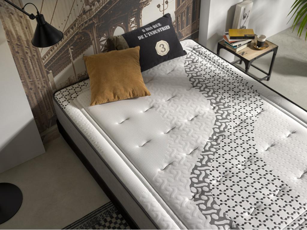 Vertchezelastic mattress 160x190 Height 24cm /2 Anti-mite Breathable.