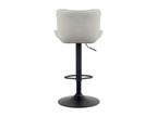 Set of 2 Bar Stools - Fabric/Metal - Cream - Vertchez