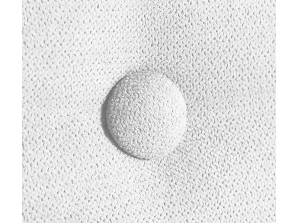 Vertchez Aqualine Smooth Fabric Headboard with Buttons 95x105cm with Legs for 90cm Beds - White