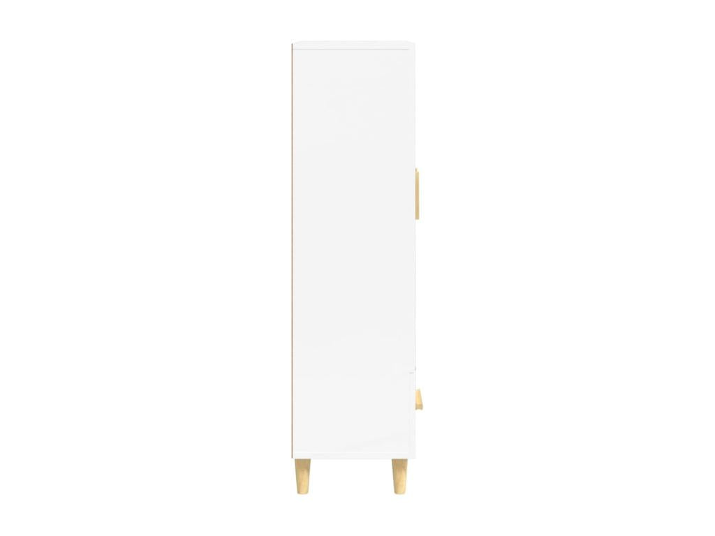 Glossy white sideboard 70x31x115 cm Engineered wood