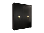 Vertchez Ryfel 1 236.7/200/47 4-Door Hinged Wardrobe, Black