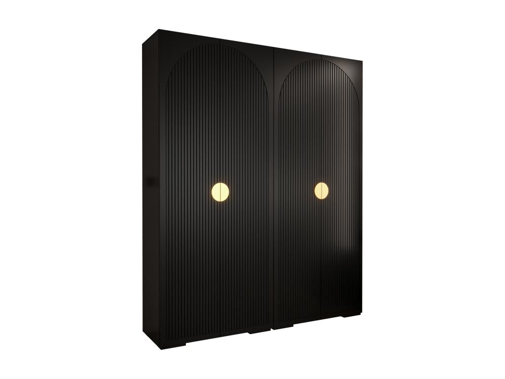 Vertchez Ryfel 1 236.7/200/47 4-Door Hinged Wardrobe, Black