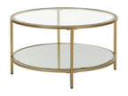 Vertchez coffee table with gold mirror effect