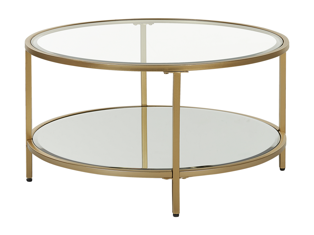 Vertchez coffee table with gold mirror effect