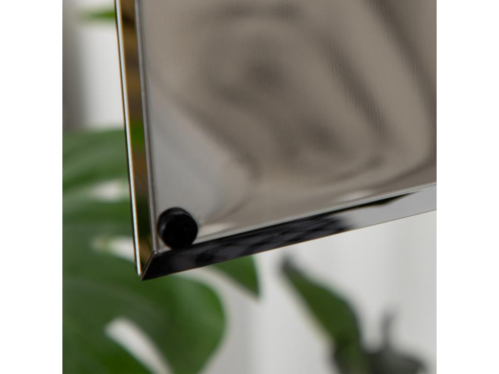 Wall-mounted mirror cabinet for bathroom/toilet, dimensions: 39L x 12W x 60H cm, stainless steel and glass